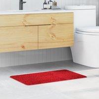 Berkfield Home Bath Mat Rectangular Red 50x80 cm Polypropylen Non-Slip | Size: Medium