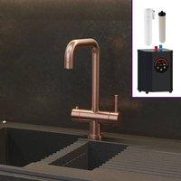 Nes Home 3 in 1 Single Lever Boiler Complete Kitchen Mixer Tap Set - Copper | Size: 440mm x 610mm