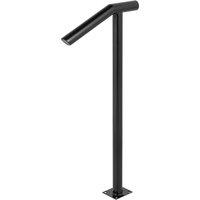 VEVOR Sturdy Metal Handrail Two Steps Outdoor Stair Railing 18L x 38H Inch in Black