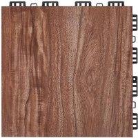 VEVOR Portable Dance Floor Tiles Interlocking Oak Wood Grain 25 Pieces in Brown