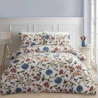 Portfolio Home Juliette Floral Botanical Duvet Cover Set With Pillow Case Bedding | Size: Super King
