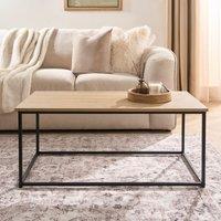 OHS Manhattan Coffee Table with Metal Frame Living Room Home Decor in Natural
