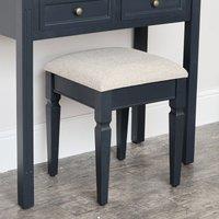 Melody Maison Navy Black Cushioned Dressing Table Stool - Daventry Navy Black Range