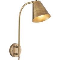 Loops Wall Light - Antique Solid Brass - 10W LED E27 - Dimmable - Living Room in Metallics