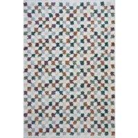THE RUGS Moodi Chequered Shaggy Soft High Pile Living Room Rug & Runner | Size: 160 cm x 230 cm