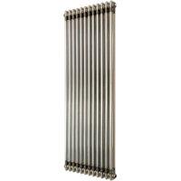Monstershop Traditional 2 Column Radiator - 1500 x 560mm - Raw Metal in Silver
