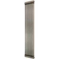 Monstershop Traditional 2 Column Radiator - 1800 x 380mm - Raw Metal in Silver