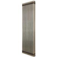 Monstershop Traditional 3 Column Radiator - 1800 x 560mm - Raw Metal in Silver