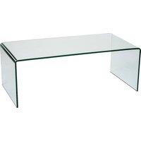 Thats Furniture Nova Curved Clear Glass Coffee Table for Living Room