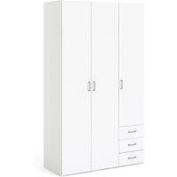 Furniture To Go Space Wardrobe 3 Doors 3 Drawers 2000 in White