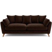 SOFASELECTION UK Harlow Jumbo Cord 3 Seater Sofa, Modern Tailored Design in Brown | Size: 3 Pack