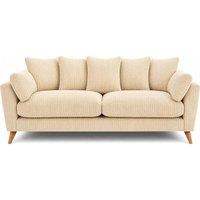 SOFASELECTION UK Harlow Jumbo Cord 3 Seater Sofa, Modern Tailored Design in Cream | Size: 3 Pack