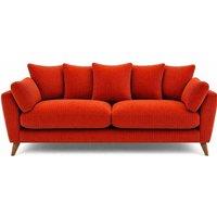 SOFASELECTION UK Harlow Jumbo Cord 3 Seater Sofa, Modern Tailored Design in Orange | Size: 3 Pack