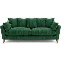 SOFASELECTION UK Harlow Jumbo Cord 3 Seater Sofa, Modern Tailored Design in Green | Size: 3 Pack