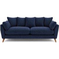 SOFASELECTION UK Harlow Jumbo Cord 3 Seater Sofa, Modern Tailored Design in Blue | Size: 3 Pack