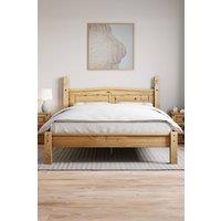 Home Discount Vida Designs Corona Bed Low Foot End & Memory Foam Spring Mattress in Brown | Size: Double
