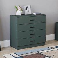 HD Designs Riano 4 Drawer Chest of Drawers Storage in Green