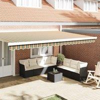 Berkfield Home Awning Valance for 5 m Frame Green & Yellow 4.8 x 0.2 m