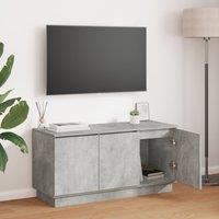 Berkfield Home TV Cabinet Concrete Grey 100x38x49 cm Engineered Wood | Size: 100 x 38 x 49 cm