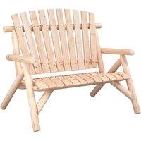 Berkfield Home 2-Seater Garden Bench 119x85x98 cm Solid Wood Spruce in Natural | Size: 119 x 85 x 98 cm