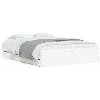 Berkfield Home Bed Frame with Drawers without Mattress White 120x200 cm | Size: Small Double