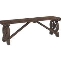 Berkfield Home Beautiful Garden Benches 2 pcs Solid Wood Fir in Brown