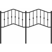 Berkfield Home Metal Headboard Black 150 cm