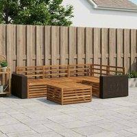 Berkfield Home Outdoor Sofa Set 5 pcs Natural 79 x 79 x 37 cm in Brown