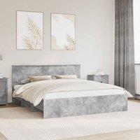 Berkfield Home Bed Frame Concrete Grey 200 x 200 cm Engineered Wood