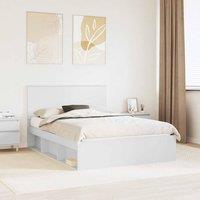 Berkfield Home Bed Frame with Headboard White 140 x 200 cm Solid Pine Wood