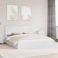 Berkfield Home Storage Bed with Headboard White 180 x 200 cm Engineered Wood