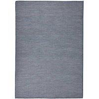 Berkfield Home Outdoor Flatweave Rug 140x200 cm Blue | Size: 100 cm diameter