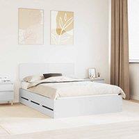 Berkfield Home Bed Frame with Drawer White 150 x 200 cm Engineered Wood