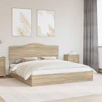Berkfield Home Storage Bed with Drawer Sonoma Oak 180 x 200 cm Engineered Wood in Brown