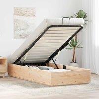 Berkfield Home Ottoman Bed Frame with Storage Natural 90 x 190 cm in Brown