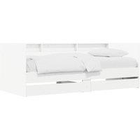 Berkfield Home Bed Frame with Storage White 80 x 200 cm Engineered Wood