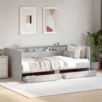 Berkfield Home Bed Frame with Storage Concrete Grey 80 x 200 cm