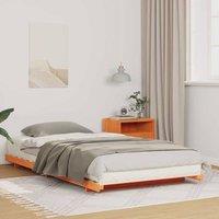 Berkfield Home Bed Frame Wax Brown 80 x 220 cm Solid Pine Wood