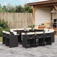 Berkfield Home Garden Dining Set | Black, Cream White in Black