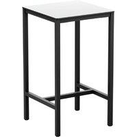 netfurniture Extrema White Poseur Table Black - 69 x 69cm | Size: 69 x 69 cm