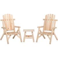 Berkfield Home 3 Piece Garden Lounge Set Solid Wood Spruce in Brown