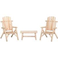 Berkfield Home 3 Piece Garden Lounge Set Solid Wood Spruce in Brown
