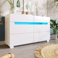 STILVORA Sideboard Storage with RGB LED White
