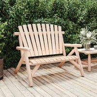 Berkfield Home 2-Seater Garden Bench 119x85x98 cm Solid Wood Spruce in Brown | Size: 119 x 85 x 98 cm