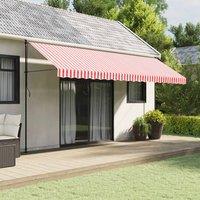 Berkfield Home Replacement Fabric for Awning Valance Red & White Stripe 5 m