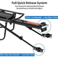 SPETLEK Aluminum Alloy Rear Bicycle Pannier Rack Carrier Bag in Black | Size: 0-12 m