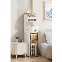 H&O Direct 6-Tier Narrow Storage Organizer with Wheels in White