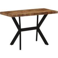Berkfield Home Dining Table 110x55x75 cm Solid Wood Mango in Brown | Size: 110 x 55 x 75 cm