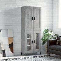 Berkfield Home Highboard Concrete Grey 69.5x34x180 cm Engineered Wood