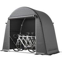 Rolipo 8 x 4ft Waterproof Bike Storage Tent with Steel Frame, Dark Grey